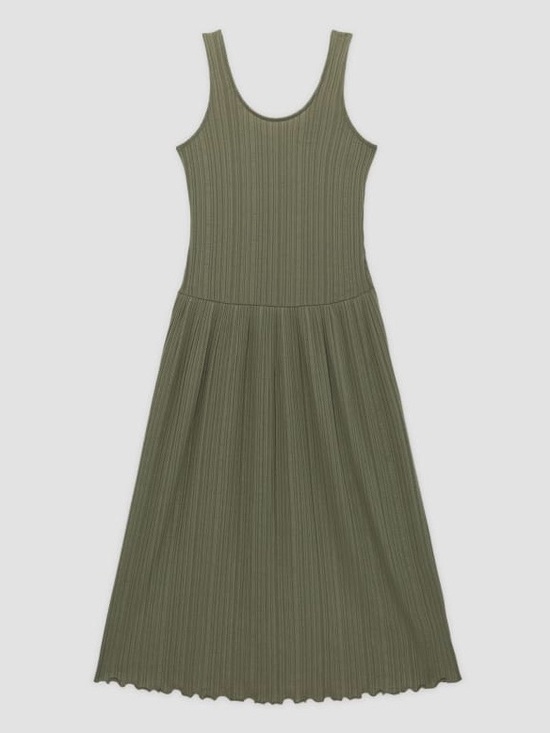 Everlane Dresses & Skirts - Everlane The Rib Soft Knit Scoop Neck Dress Olive Green Size XS